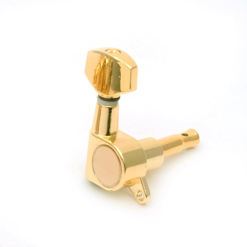 harpfeas 6 Pieces 6R Guitar tuner pegs,small Square Sealed guitar tuning pegs tuners machine heads,for Acoustic or Electric Guitar (Gold) - Image 2